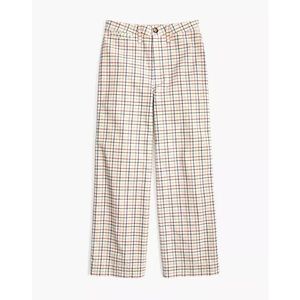 Madewell Emmett Wide-Leg Crop Pants in Rainbow Windowpane